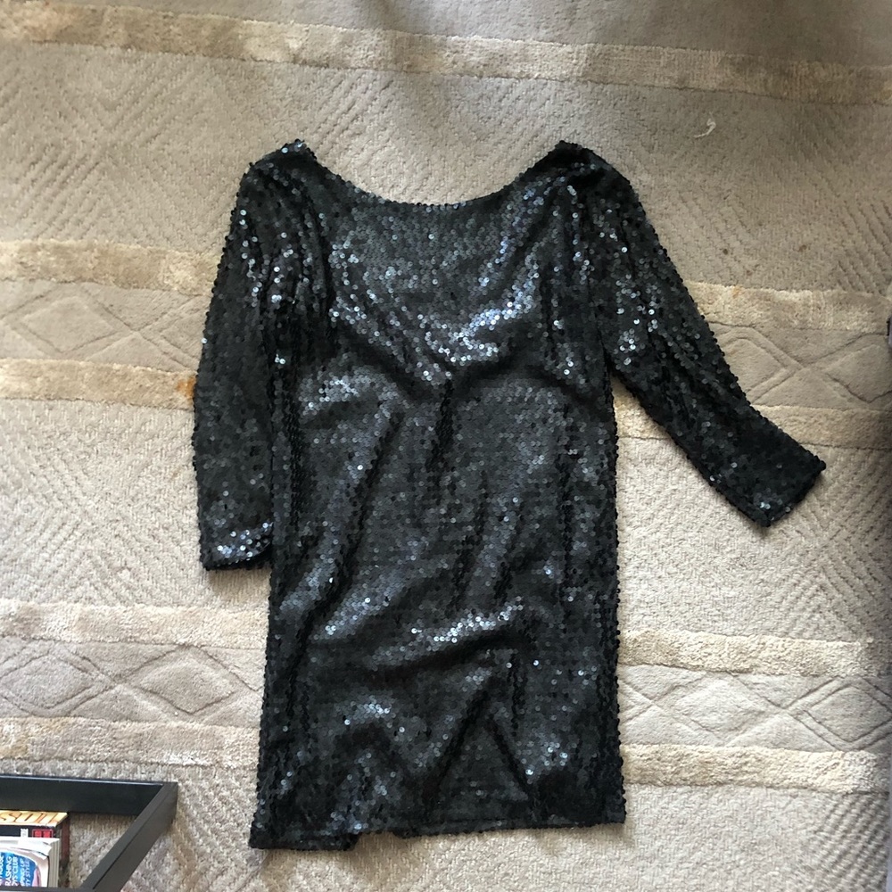 Zara black sequin dress